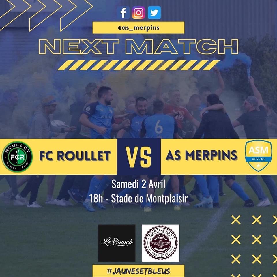 AS_Merpins's tweet photo. 🚨 LES MATCHS DU WEEK-END 🚨

Encore et encore du football pour les jaunes et bleus de l'AS Merpins 😃

#JaunesEtBleus 🔵🟡 https://t.co/iH5LFc69rz