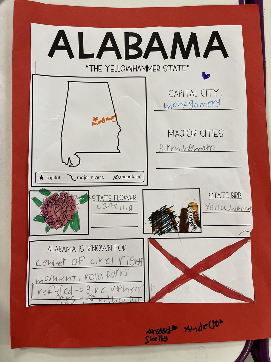 cherokee3A's tweet photo. Sharing our State reports in Extended Learning…we have loved this unit! 🇺🇸 https://t.co/AWNt4VVmtR