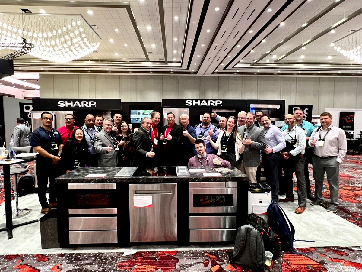 SharpHomeUSA's tweet photo. Wonderful seeing so many new and familiar faces at the AVB @BrandSource Summit! It’s always a pleasure having the opportunity to chat with such great minds in the industry. We look forward to next year’s summit! #AVBBrandSource #SharpAppliances #SimplyBetterLiving https://t.co/19WTJ7oRSe