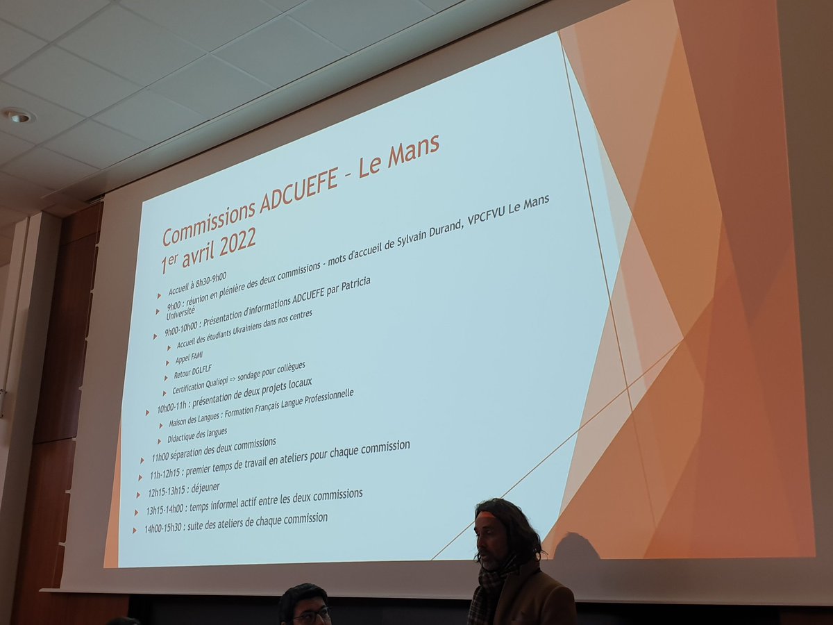 PatriciaGardies's tweet photo. @LeMansUniv @ofcourselemans @sarthefr @sup_recherche @paysdelaloire @Adcuefe @SalamPierre @SilvusDURAND Ravie d'avoir pu animer cette nouvelle réunion @Adcuefe 👏 à @SalamPierre pour son accueil chaleureux à @LeMansUniv. Accueil des étudiants ukrainiens, #DUpasserelle #DUEF ...programme chargé et échanges fructueux ! Merci à tous🙂 @Label_FLE @languesFR @DIRefugies https://t.co/DICtIgAecy