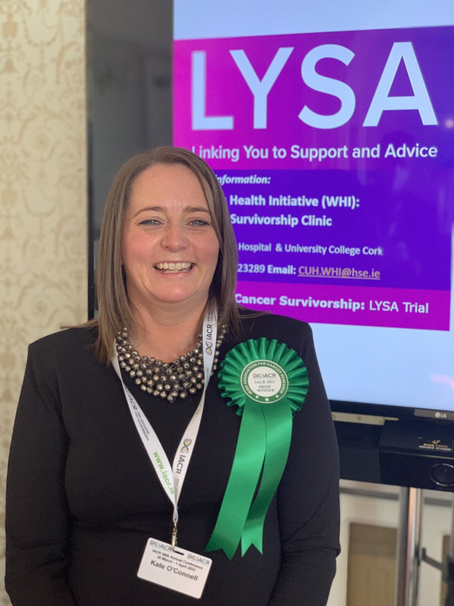 RoisinMConnolly's tweet photo. Congrats and on your award @KateOCon11! We are so proud of you! #IACR2022 #UCCCancerTrialsGroup @CUH_Cork @CanResUCC @UCCResearch @UCCMedHealth https://t.co/3VUoMovGat