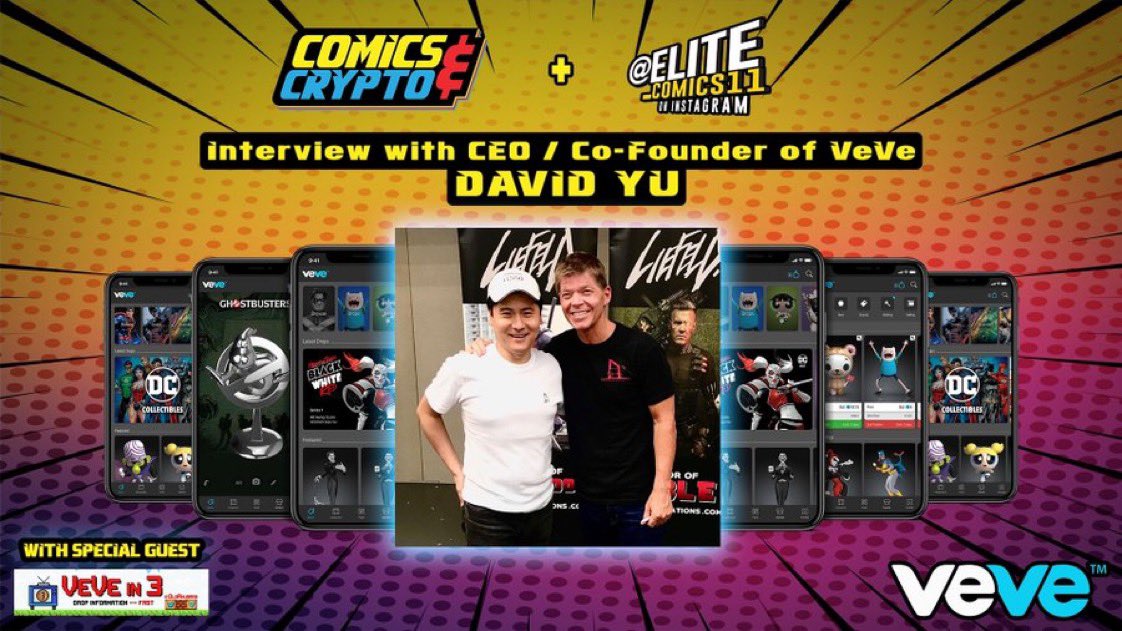 ComicsandCrypto's tweet image. JOIN US in 20 MINUTES! For the premiere of @DavidYuNZ’s interview on our YouTube Channel!  We will be doing a live Q&amp;amp;A with @elite_comics11 &amp;amp; @OldRhubarb to answer all of your comic and VeVe related questions! See you there! youtu.be/LsG4e9hIZcQ