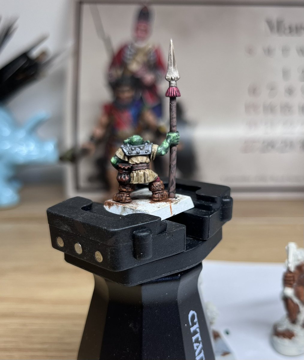 _mondo_'s tweet photo. 6 weeks post stroke and 17 days after re-learning to hold a brush (and dropping over 100 times) I just need to tidy face back up and then will try another. Not the worst considering I still can’t feel part of hand and arm #WarhammerCommunity #Oldhammer  #stroke https://t.co/LDJtABUvrp