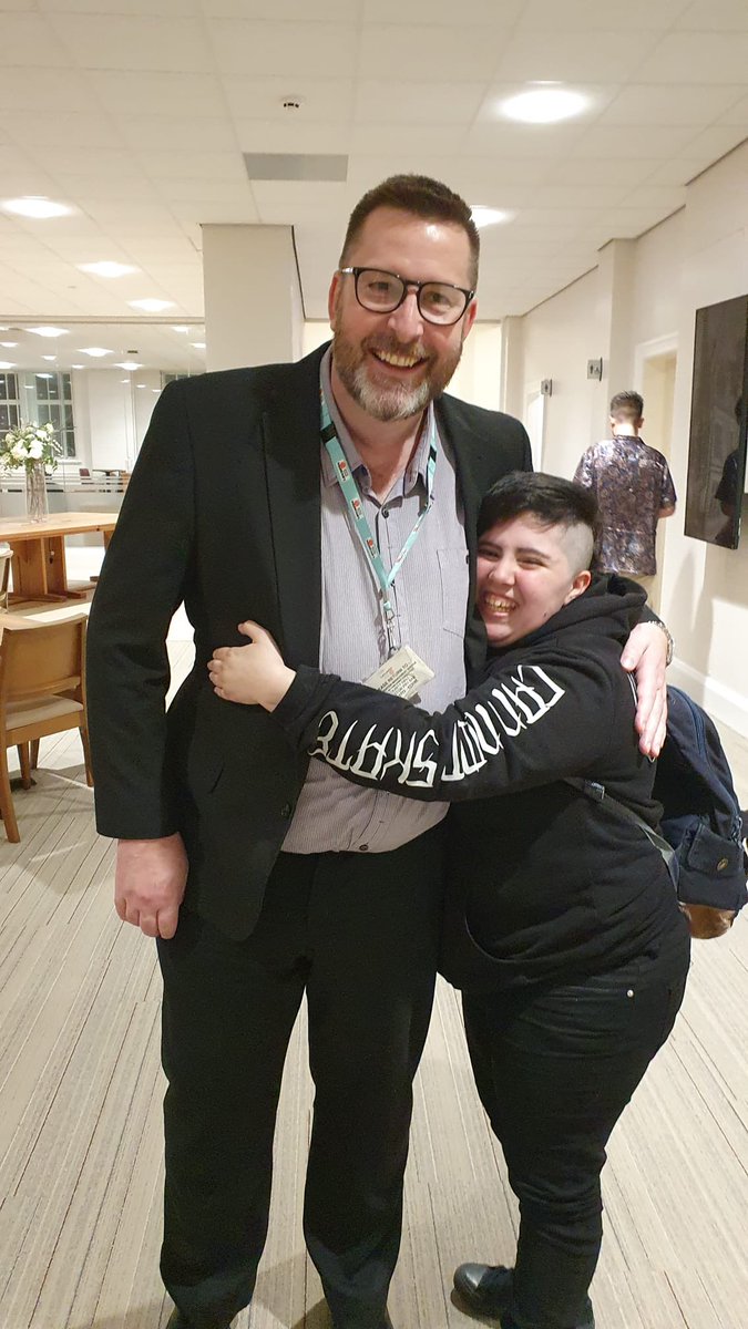 This is one of Lancashire’s rising stars. It’s not the tall ugly one on the left but the wonderful care experienced young adult on the right. In the last few weeks She has hosted our celebration event &amp; was a panel member and presenter on Lancashire’s 2022 rise awards. Thanks G