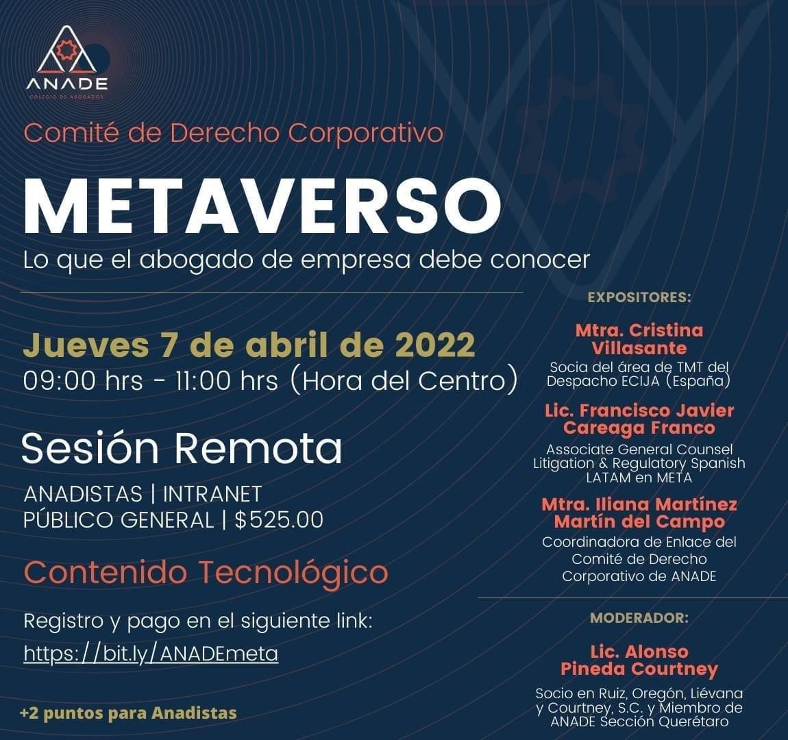 hutch_alor's tweet photo. En definitiva los abogados debemos tener una visión del futuro que regirá la actividad humana y su conducta. Por lo que invito a que se unan a esta súper conferencia con panelistas de un gran conocimiento del tema. Les aseguro que no se arrepentirán ! https://t.co/tCzYO6jXp6