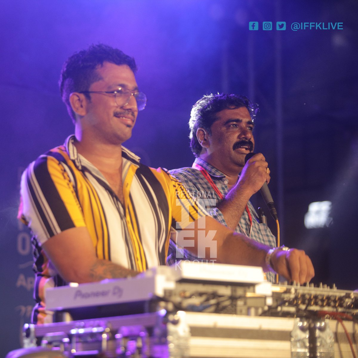 iffklive's tweet photo. The⚡ thunderstruck! The incredible @djsavyomusic electrifying #RIFFK Kochi! 🥳
#kochi #riffkkochi #djsavyo #delegate #peopleatiffk #filmfestival @AjoyChandran https://t.co/oV9NKDzpeU