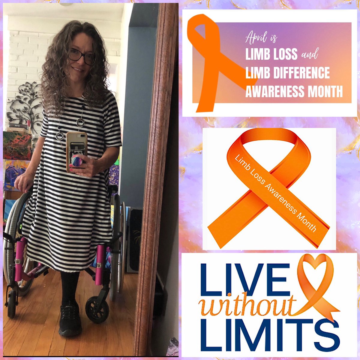 April is Limb Loss Awareness Month. 
I lost my left leg/hip in Sept 2019 due to a rare cancer. 👩🏻‍🦽#LimbLossAwarenessMonth #April #RareCancer #FuckCancer #CancerSurvivor #DisabilityTwitter #DisabilityAwareness #disabilityinclusion #LimbLossAwareness