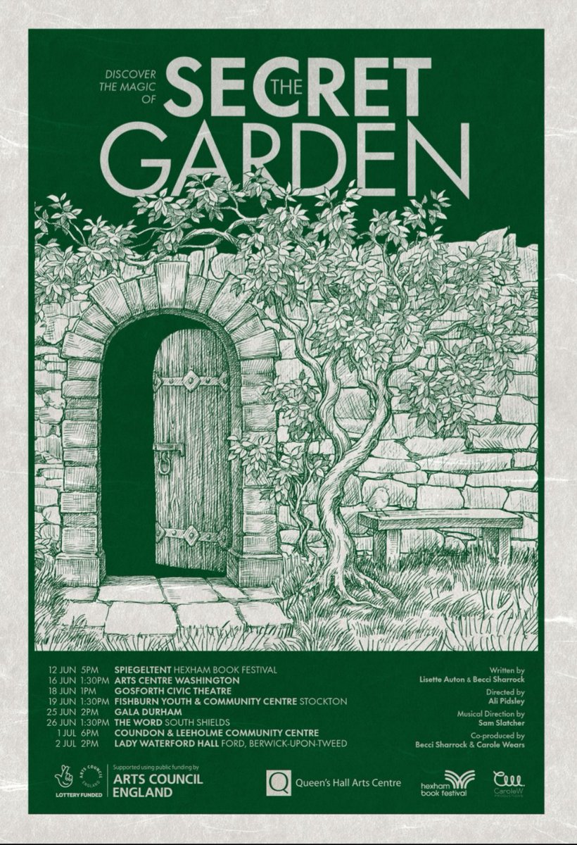 INKProducer's tweet photo. In other, cheerier news, I am over the moon with the print design for #TheSecretGardenPlay by the super talented Luke.W.Robson. Just look at that illustration. North East tour in June!
#ItsGettingRealNow #3YearsInTheMaking #HappyMoments https://t.co/kIyfb9HHpO