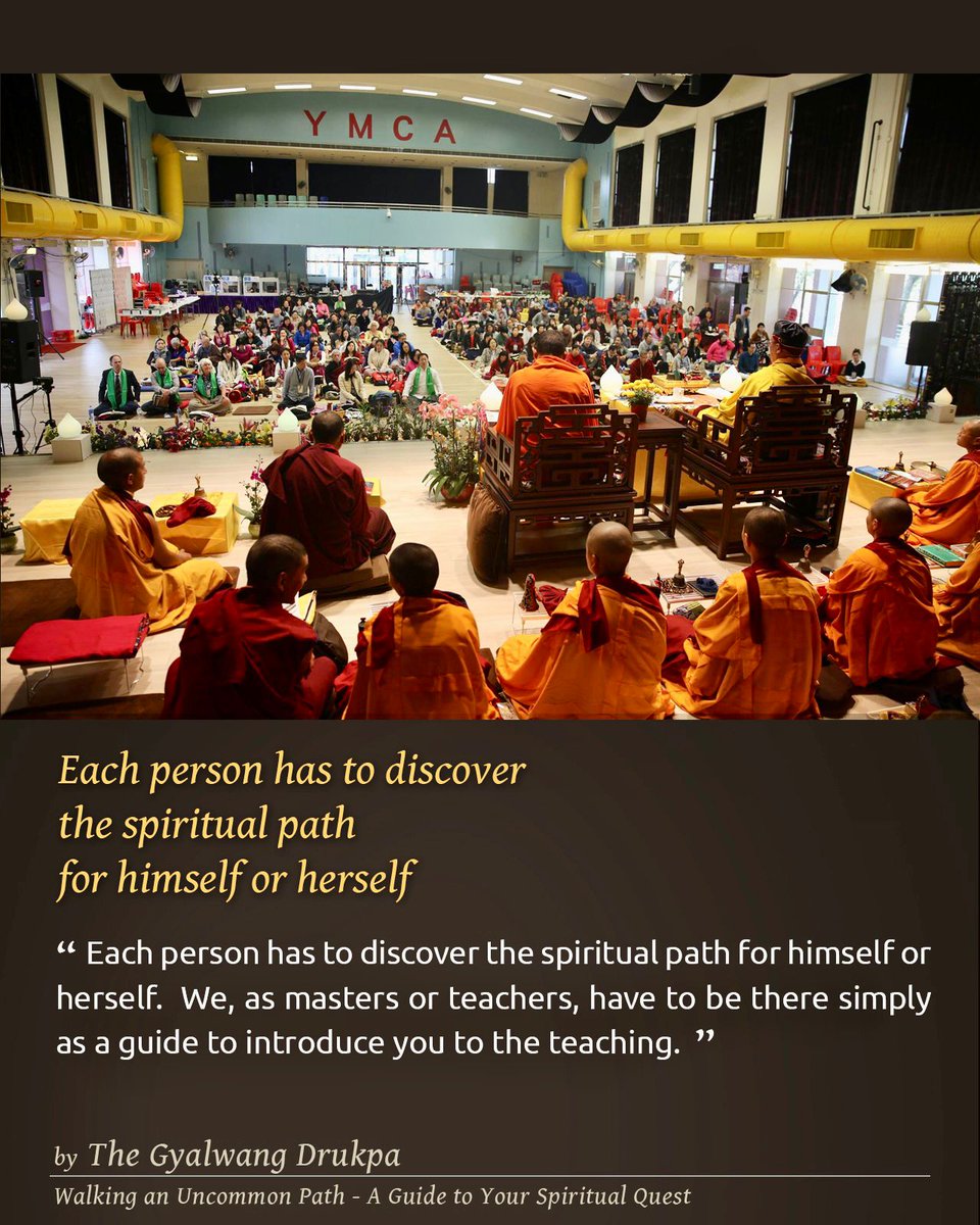 Drukpa's tweet image. Each person has to discover the spiritual path for himself or herself 

#WalkingAnUncommonPath 
#UncommonPath #Spirituality #DrukpaQuotes #Drukpa #SpiritualPath
