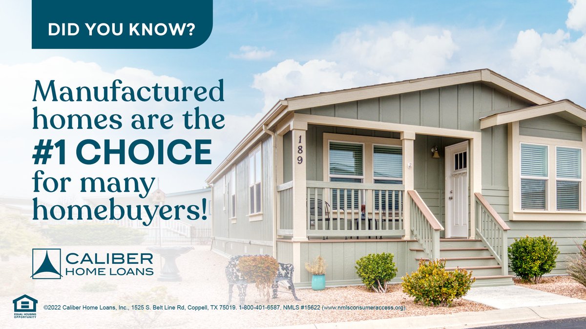 caliberhomeloan's tweet photo. Looking for a customized home without the pricier cost of a traditional home construction? Manufactured homes offer affordable floor plans complete with updated kitchens. Now is a great time to explore Caliber’s financing solutions for manufactured homes. https://t.co/a4vVcBQC5f
