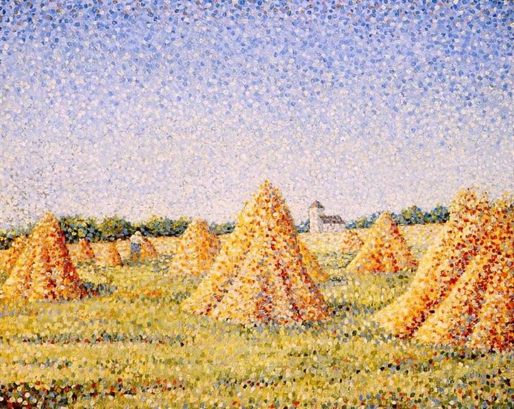EmbajadaCSNTE51's tweet photo. El 1 de abril de 1926 falleció el pintor neoimpresionista francés Charles Angrand. Hoy te presentamos El pequeño puerto, La cosecha (1890), Pareja en la calle (1887) y La pequeña granja (1890). #CharlesAngrand #neoimpresionismo #pintura #divisionismo #EmbajadaCultural https://t.co/roiQZ6gUqk