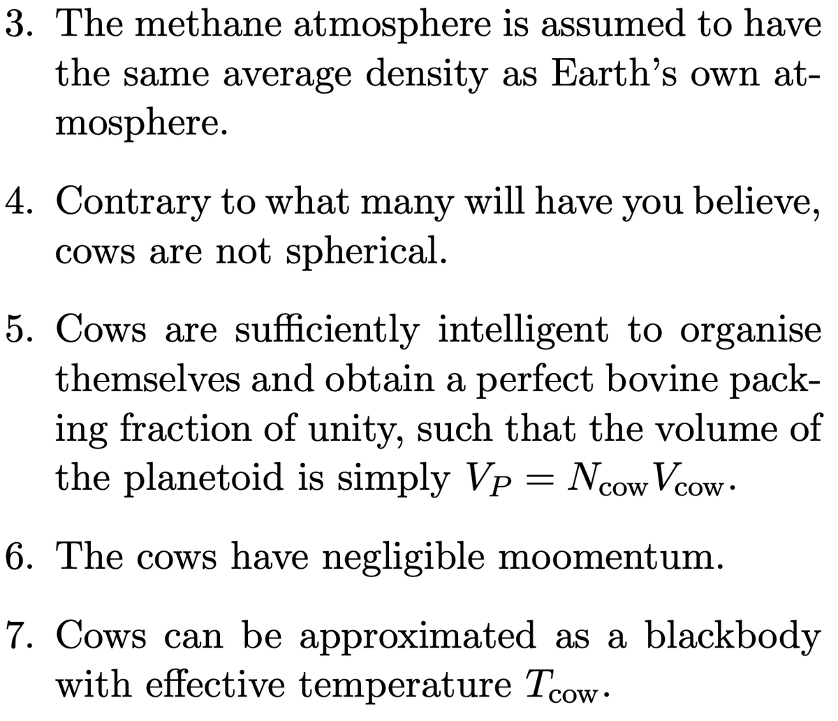 kenjshen's tweet photo. 6/ COWS all tHE way Down (COWSHED) I: Could cow based planetoids support methane atmospheres?

"moomentum": not bad, not bad

https://t.co/SKKphx52vL https://t.co/9n9jrnW95d