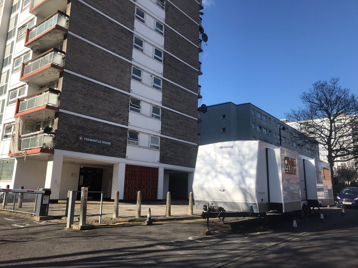 StockwellBilly's tweet photo. More filming on Dove Street estate in Bristol. Residents been told it’s for the new series of #BBCOutlaws. No prior contact from Council or production company, one resident has told me. Last time this led to £1500 in compensation, as I reported for @bristol247 ... we will see. https://t.co/J4oiwcFnH9