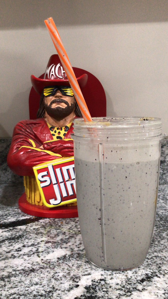 DaveMoustache's tweet photo. The Matt Jackson PB&amp;J smoothie. Ooooo-Yeeeah!  #bte #aew @flattopjunction https://t.co/QeUaNln3y9