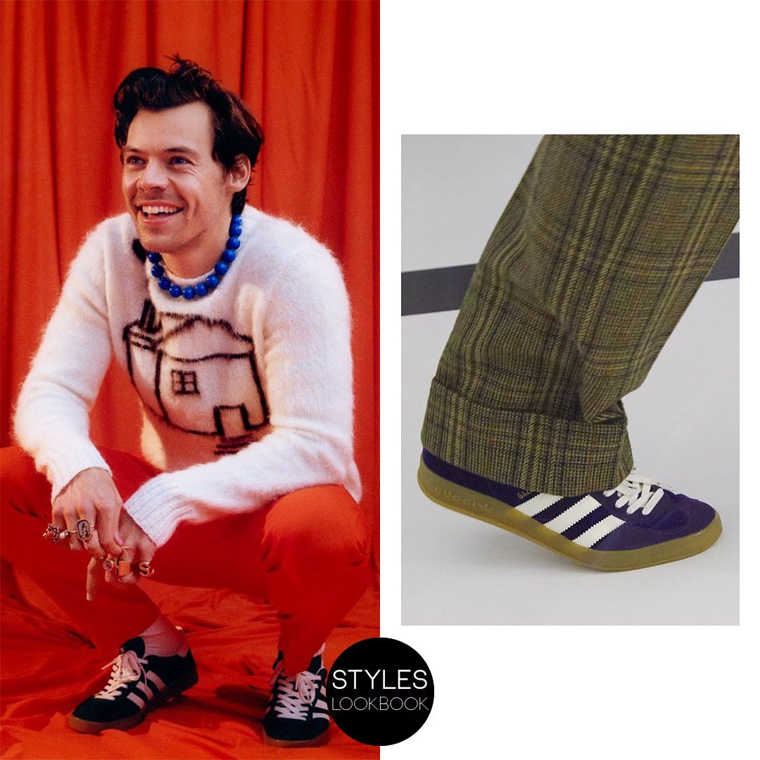 Harry Styles Lookbook on X In this AsItWas promo picture Harry is wearing Gucci x Adidas Gazelle sneakers. https t OhhTFg1YmO https t Tw8cEmBAiO X