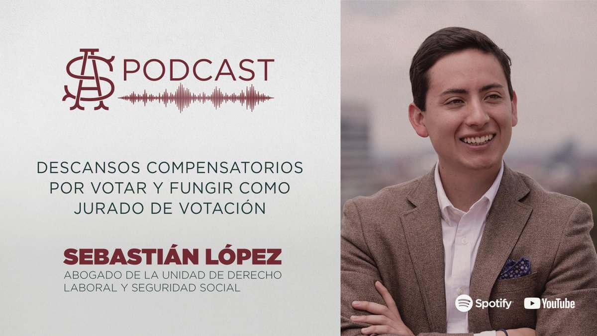 ScolaAbogados's tweet photo. Te invitamos a escuchar un nuevo #PodCast 🎙
📍Tema: Descansos compensatorios por votar y fungir como jurado de votación.
🔊Por: Juan Sebastián López
➡️Link YouTube: https://t.co/dw0VaRh50V
➡️Link Spotify: https://t.co/SlmBSRxP7l
#derecho #laboral #descansos #compensatorios https://t.co/us6VJuGRz9