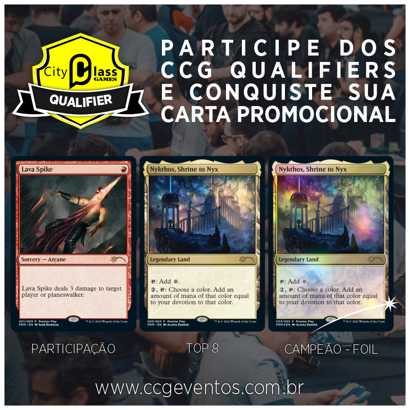 CityClassGames's tweet photo. Você tem 3 meses para se preparar para os CCGQualifiers que começam em 2 de julho. Chame os amigos e pergunte ao lojista da sua região se ele já fez o cadastro para sediar esses eventos.
#MagicTheGathering #CCGShowdown #CCGQualifier #MTG #MTGAddicts #CityClassGames #MagicProTour https://t.co/jEkrDyUXFG
