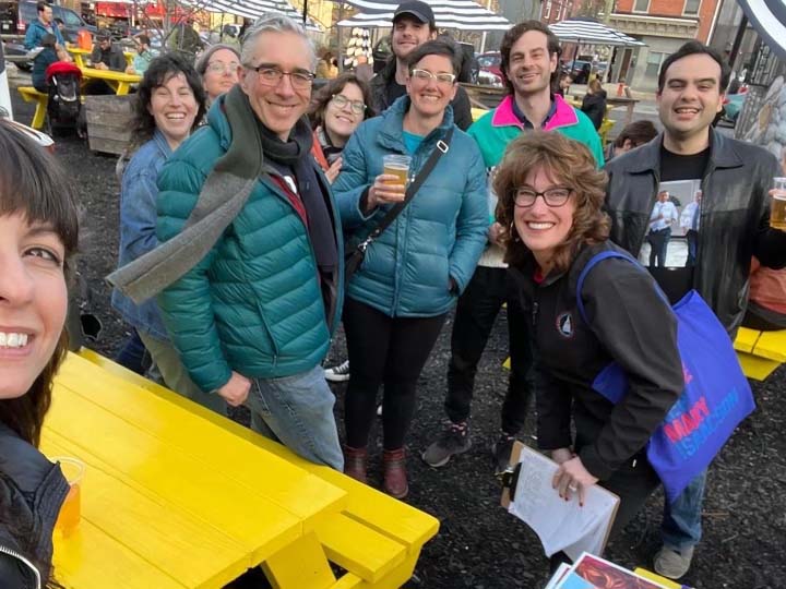 riverwardsdems's tweet photo. A few moments from our RAD meet-up last week at Philadelphia Brewing Company. #goodtimes #riverwardsdems https://t.co/CfEVVXpVkp