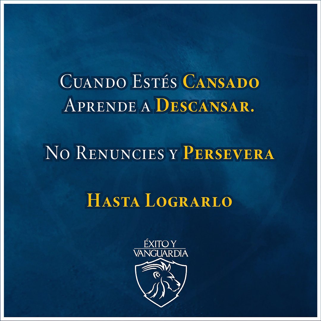 ExitoVanguardia's tweet photo. Cuando estés cansado aprende a descansar. No renuncies y persevera  hasta triunfar 💯💪🏻🔥#perseverancia #esfuerzo #descanso https://t.co/0YEq5gbOaT