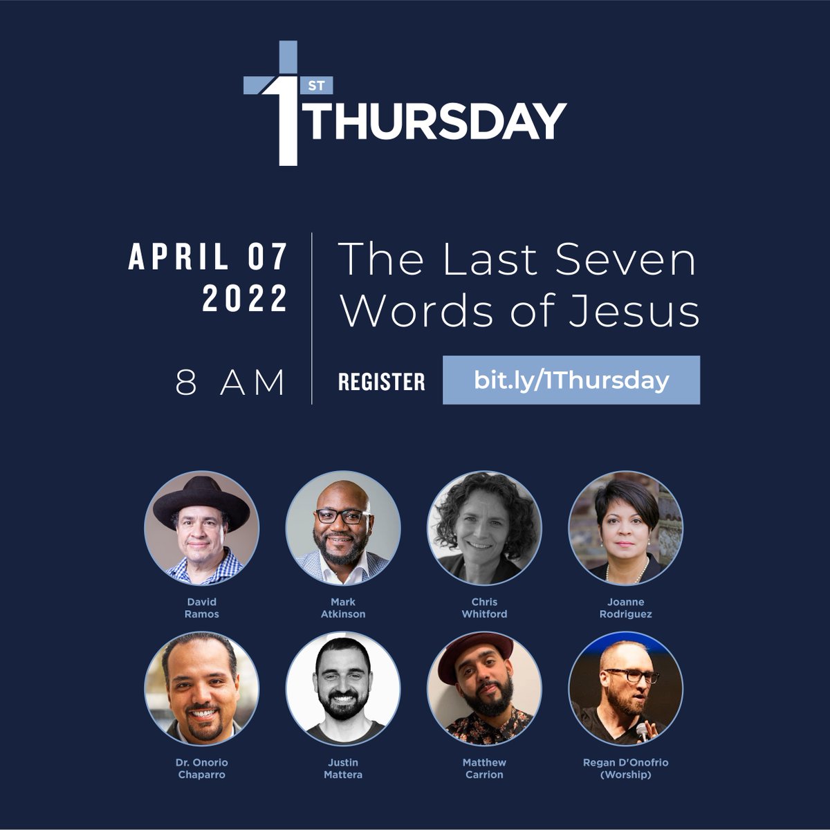 LEAD_NYC's tweet photo. Join us next Thursday, April 7th for a special 1st Thursday prayer gathering! We'll be going through the last 7 words of Jesus led by 7 ministry leaders from throughout the NYC area.
Register for the Zoom link here: https://t.co/N2aUNbT1LV
#leadnyc #nyc #prayer #praytogether https://t.co/5Wa95C2Lc5