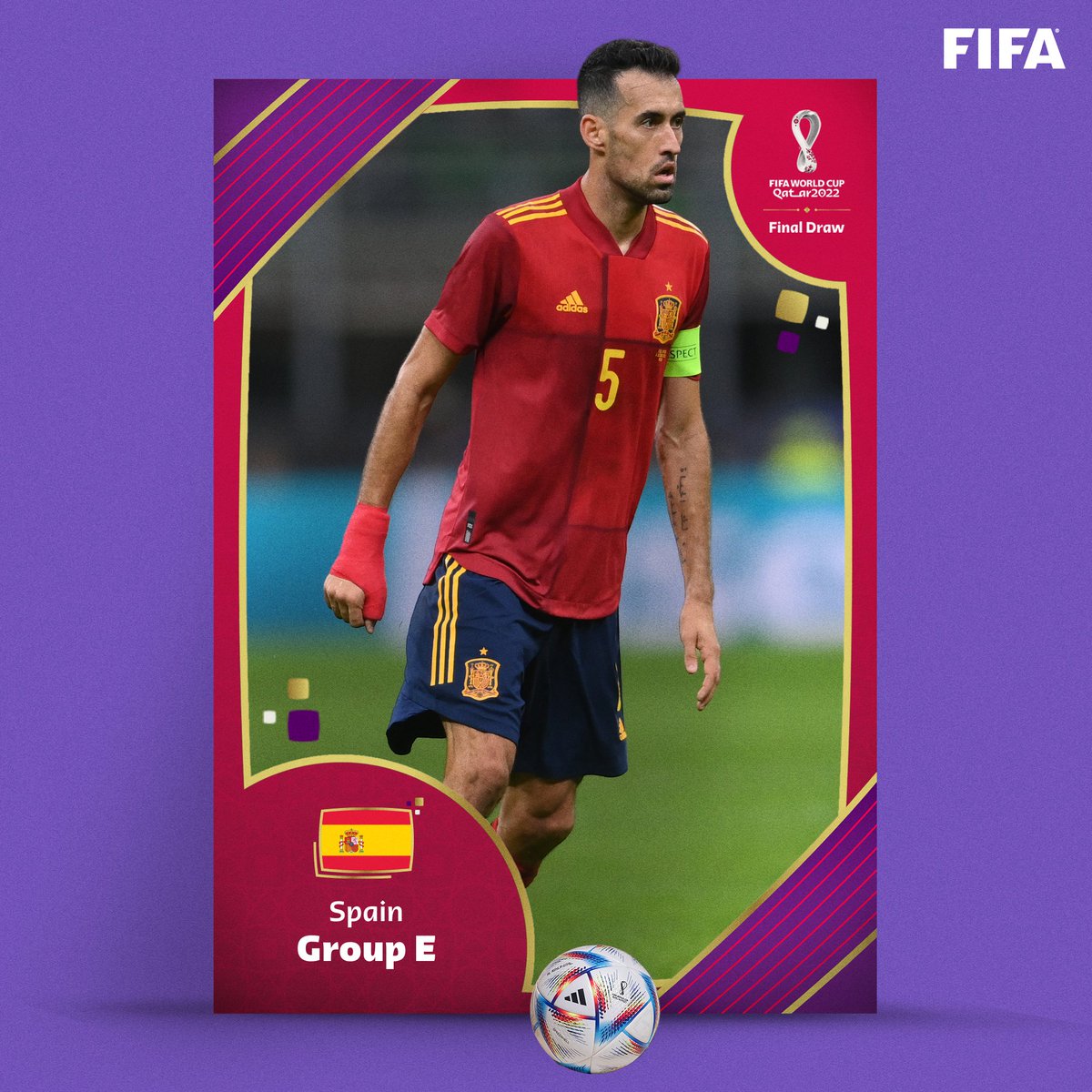 FIFAWorldCup's tweet photo. 🇪🇸 Spain are the first team in Group E! They have been drawn in spot E1 

📈 𝙁𝙄𝙁𝘼 𝙍𝙖𝙣𝙠𝙞𝙣𝙜: 7
🏆 𝘽𝙚𝙨𝙩 𝙛𝙞𝙣𝙞𝙨𝙝: Winners (2010)
 👔 𝘾𝙤𝙖𝙘𝙝: Luis Enrique

@SeFutbol | #FinalDraw https://t.co/V0Xh4d3KZs