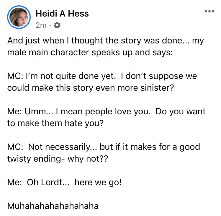 CreatesHeidi's tweet photo. The struggle is real...
#writing
#sinister
#plottwist
#icantlook
#ijustdowhatthevoicestellmetodo https://t.co/dWgOBlcbvL