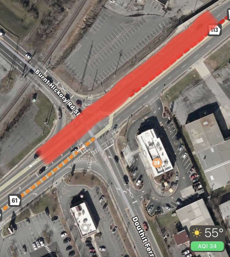 West Ave outbound lanes are shut down at Burnt Hickory. Please avoid the area.