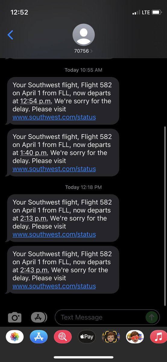 Amy_Ferguson's tweet photo. @SouthwestAir if this is supposed to be an April Fools joke, it’s not very funny… https://t.co/HFzaBZrnZz