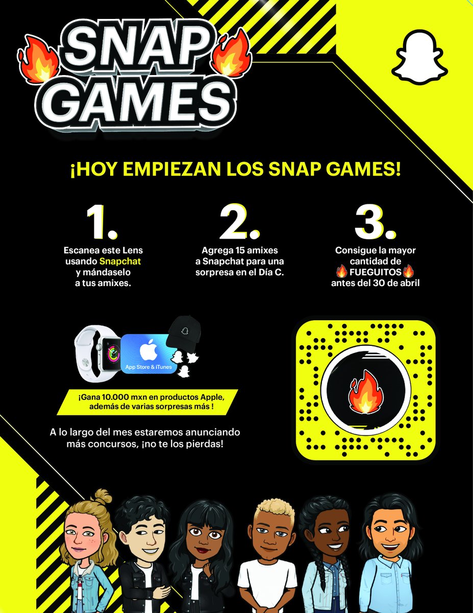 ¡ Empiezan los Snap Games 7🔥 + 8🔥 = 15🔥!  ProTip: Encuentra amigos en Snap Maps
