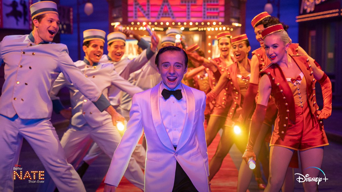 DisneyPlus's tweet photo. This one goes out to all the theatre kids. 🤩🕺

Better Nate Than Ever is now streaming, only on #DisneyPlus! https://t.co/rDxVNffBfx