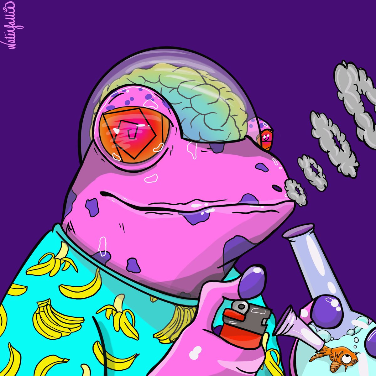 Waterfallie's tweet photo. Absolutely love this project!!! Thank you to @thestonedfrogs for the opportunity to do some fan art and to have you guys post this on your twitter!!! Definition of love and art combined!

#NFT #NFTCommumity #NFTartists #SOL #SolanaNFTs #ArtistOnTwitter #momart https://t.co/jxUCyPOtWD