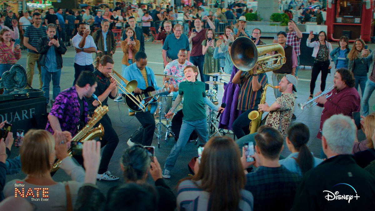 DisneyPlus's tweet photo. This one goes out to all the theatre kids. 🤩🕺

Better Nate Than Ever is now streaming, only on #DisneyPlus! https://t.co/rDxVNffBfx