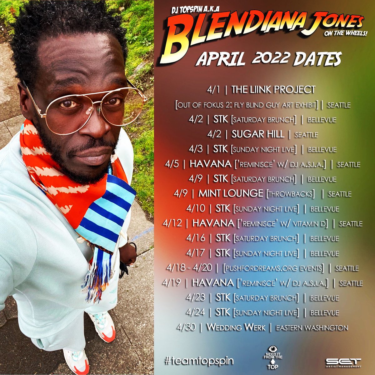djtopspin's tweet photo. 👀 my April @ a glance; spring fwd w/ me! 🟠🎚🙌🏿🎚🟠 #savethedate #plan #pullup #participate #dj #duty #freakinthe #frequencies #frequently #catchthesehands #inyaEARea 👂🏾 #teamtopspin #killinem #with #quality https://t.co/LVIPdXHzjT