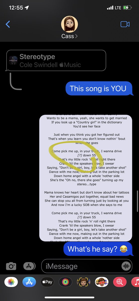 CarrieSGregory's tweet photo. @coleswindell lyrics - help a girl out …. 😂 https://t.co/sEAuVujmll