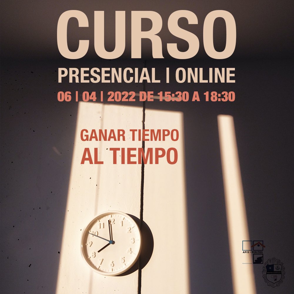 apis_peritos's tweet image. Próximo curso | Ganar #tiempo al tiempo 
🗓 06/04/2022 - 15:30 a 18:30 con @Teambplus 
📍Barcelona en @apis_peritos y también #online 💻 para llegar a todos los compañeros que no pueden desplazarse
#apicasa #agentesyperitosinmobiliarios #cursospresenciales #cursosonline #peritos