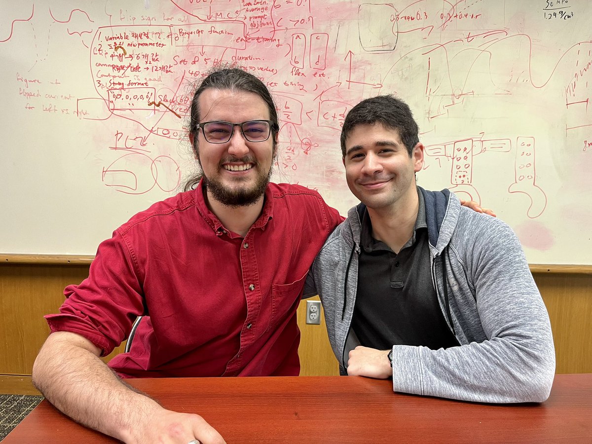 CONGRATULATIONS to Carlos and Christoph (<a href="/c_nuesslein/">Christoph Nuesslein</a>), both first-year <a href="/GTrobotics/">Robotics@GT</a> PhD students in our lab, on receiving the #NDSEG fellowship! We are all so proud of you two!!