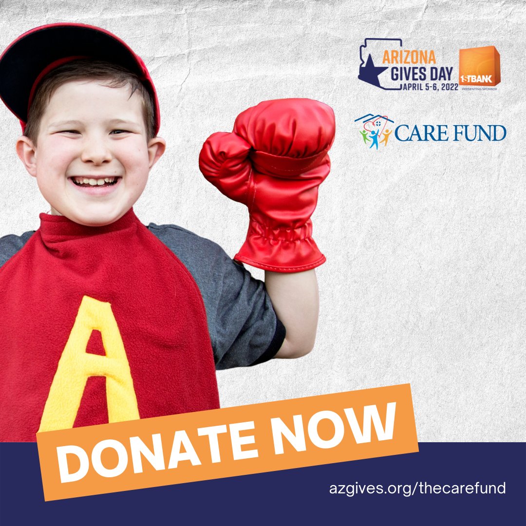 TheCareFund's tweet photo. #AZGivesDay is almost here! 🧡 We have until Tuesday, April 5th to reach our donation goal of $3,310 — this is the average amount granted to our AZ families. Will you help us reach our goal? Donate now ➡️ https://t.co/T4RnRz1fjv https://t.co/avG1cSPHi5