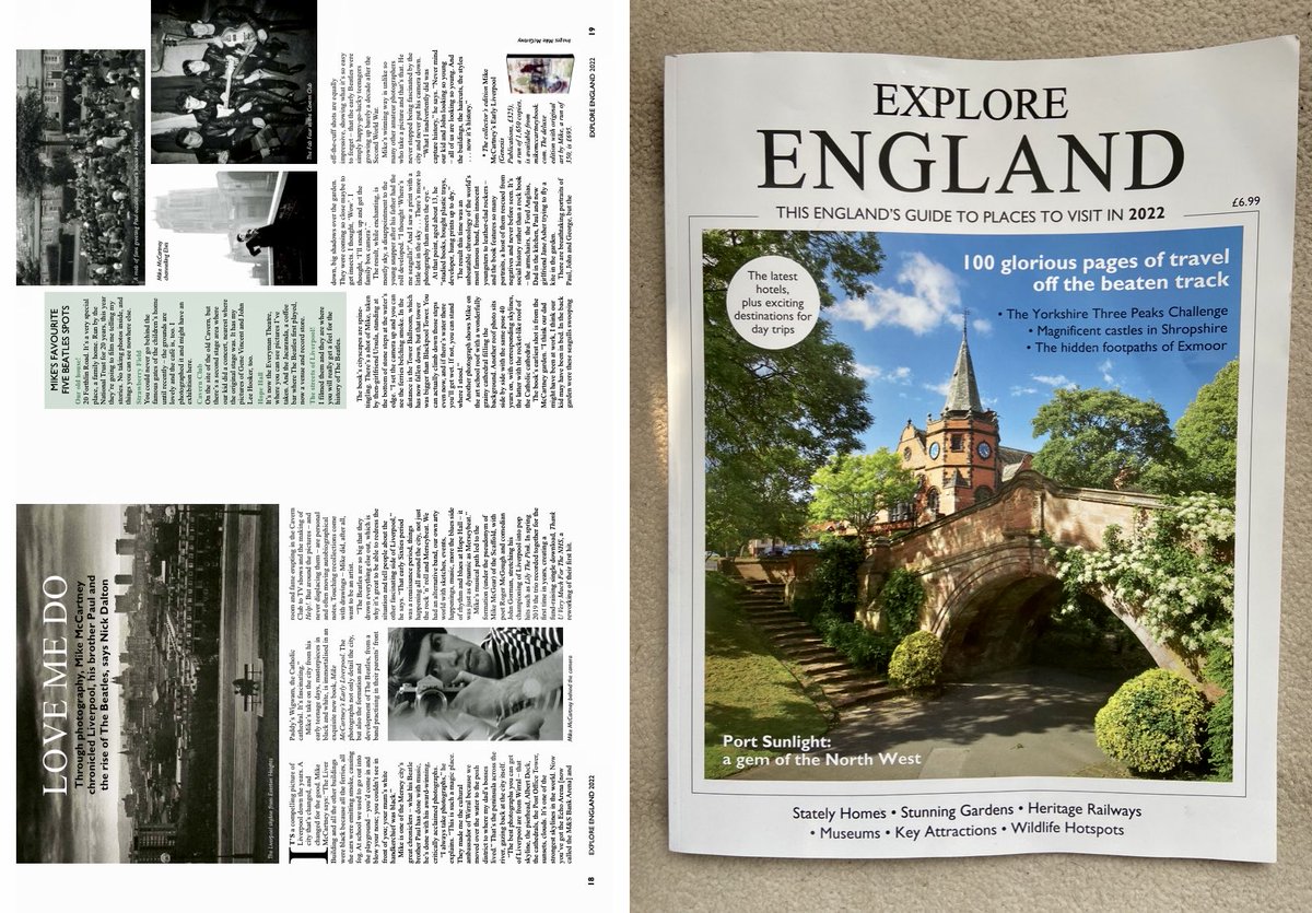 _MikeMcCartney_'s tweet photo. A nice article about my new Genesis ‘Early Liverpool’ book in the new Explore England magazine 👌 https://t.co/ayXWyZdQSy