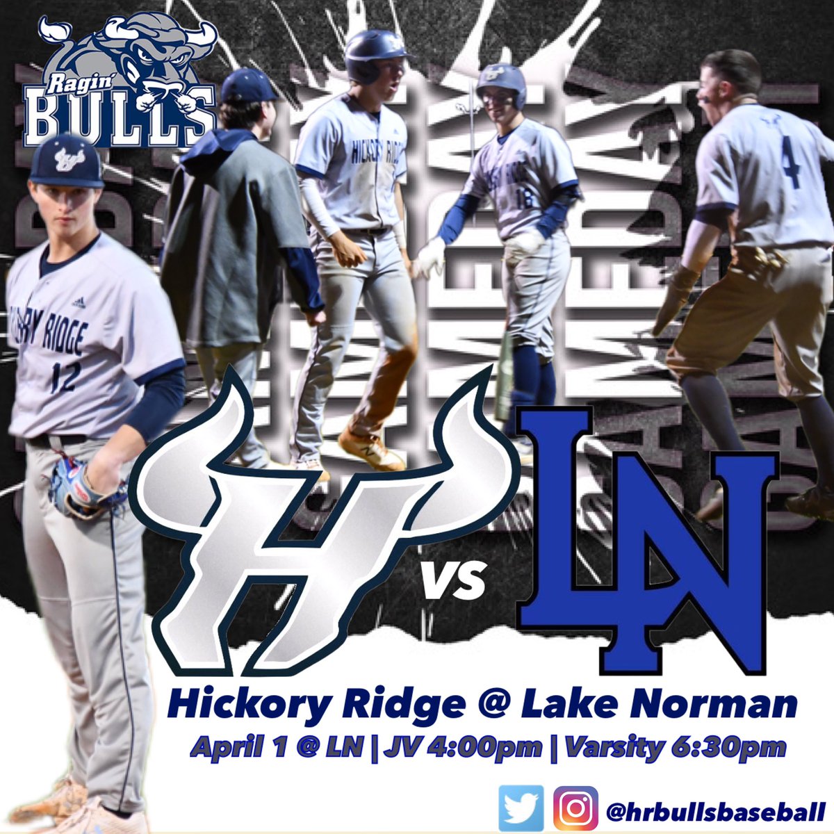 Focused on getting back in the win column
🆚 @LNHS_Athletics 
⏰ 4:00 p.m. JV/6:30 p.m Varsity
📍 Lake Norman High School
⚾️ <a href="/Gm4Sports/">Greater Metro 4 Conference</a> Game
#️⃣ HornsUp 🤘🏼