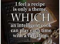 blockeats's tweet photo. I feel a recipe is only a theme, WHICH an intelligent cook can play each time with variation. #kitchenquotes https://t.co/nyXpscgEGz