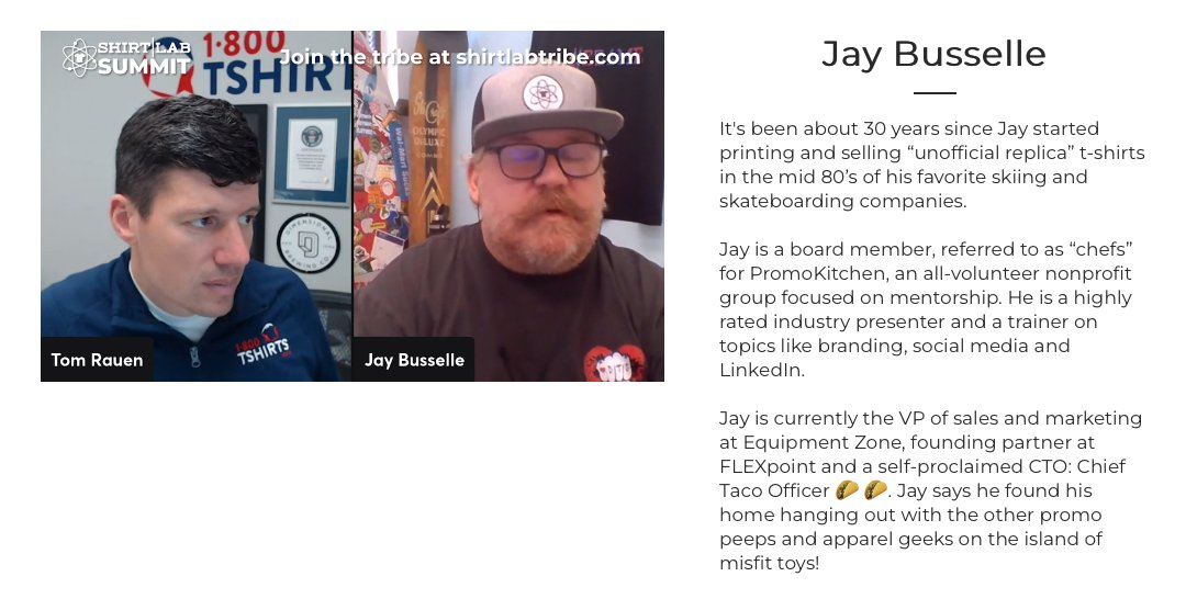 JWPicker's tweet photo. @JayBusselle dropping the marketing knowledge at @shirtlabpro .  Thank you Jay for your passion to elevate our industry by helping companies and people elevate their brand through social 7 marketing. 🙌🌮 #shirtlabsummit https://t.co/xSnhZFUeWk