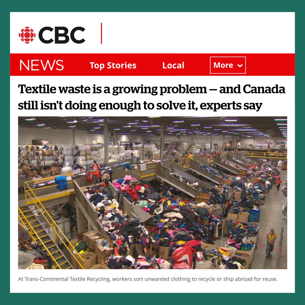 Canopyplanet's tweet photo. In Canada, the average person throws out 81 pounds of textiles annually, while North Americans send 10 million tonnes of clothing to the landfill every year — most of which could be reused or recycled: https://t.co/6SkuI3Agve | #CanopyStyle #NextGenSolutions #Fashion https://t.co/NgPZSgrEsd
