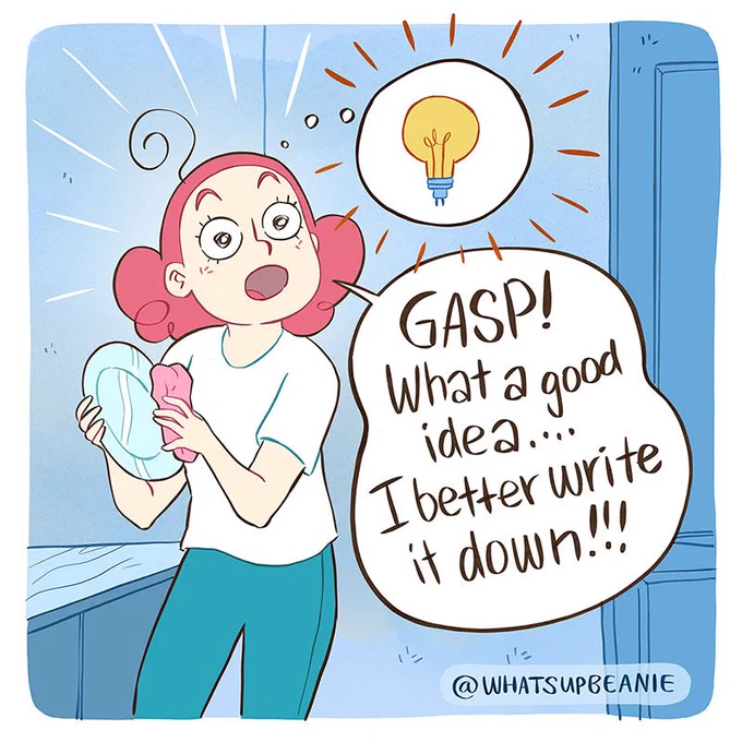 1/3 writing down ideas 
