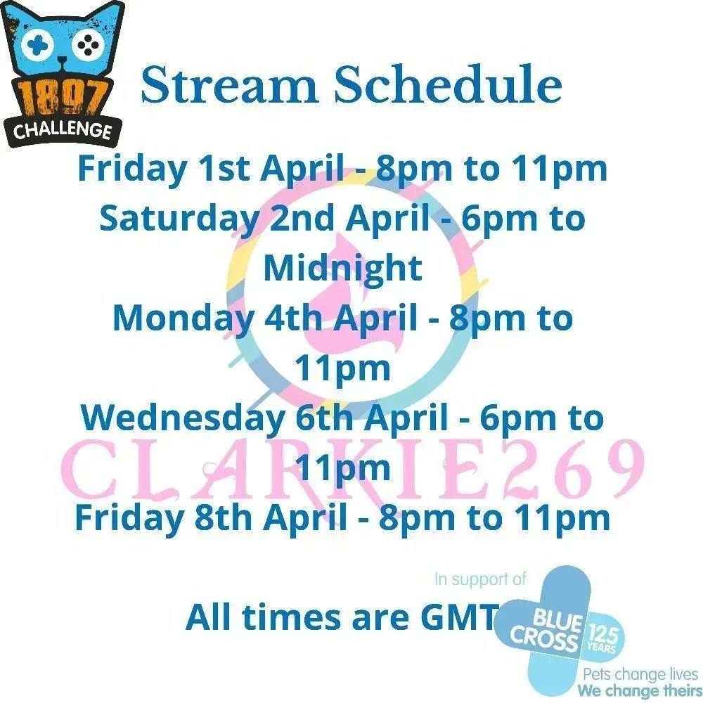 Clarkie269's tweet photo. 2 hours to go to kick off my charity stream! Starting with destiny 2 #catsofinstagram #twitch #catstreamers #fundraising #bluecross #paws2play https://t.co/DN80DM8OsZ