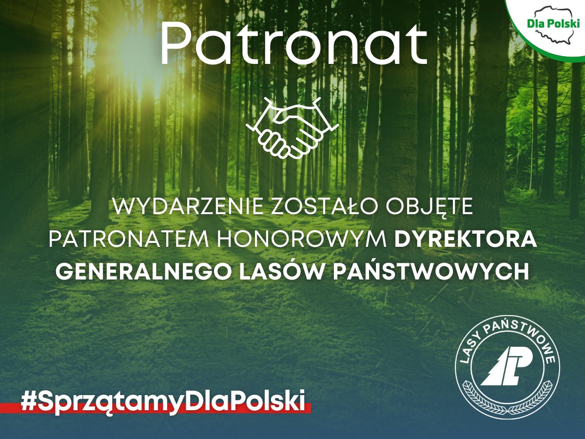 dlapolski_org's tweet photo. 💥 Bardzo dobra wiadomość dla uczestników akcji #SprzątamyDlaPolski! Nasze wydarzenie zostało objęte Patronatem Honorowym Dyrektora Generalnego @LPanstwowe 🌲🌳 Serdecznie dziękujemy za wsparcie! 🤝

✅ Zgłoszenia: https://t.co/Nd4TF3YKl0 https://t.co/Es33HBNDnK