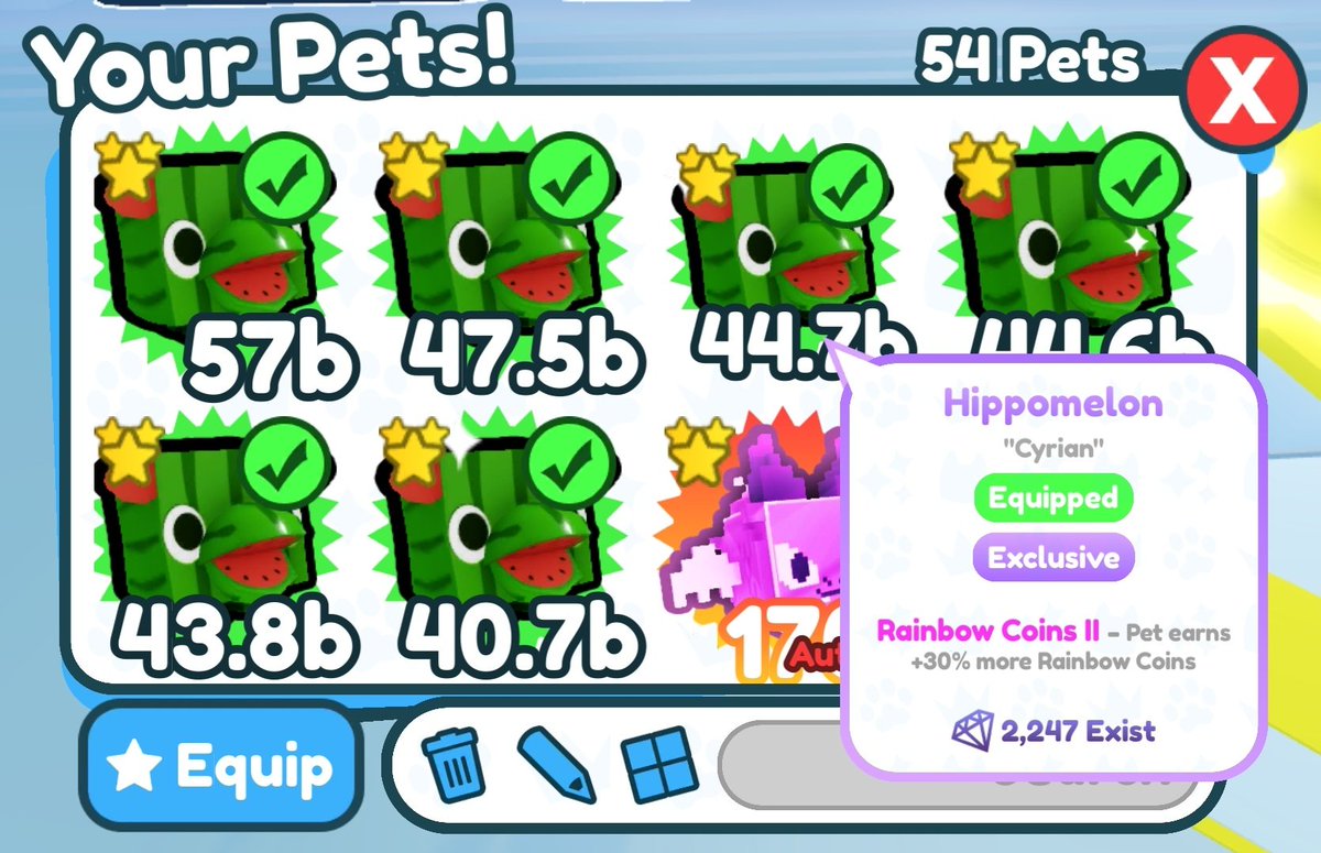 imcyrian's tweet photo. GIVEAWAY EXCLUSIVE PET &amp; DM PIXEL DEMON! New Hippomelon!
Be sure to Follow,Like,Retweet! 💙
#PetSimulatorX #Roblox https://t.co/PxPkG3sW0L