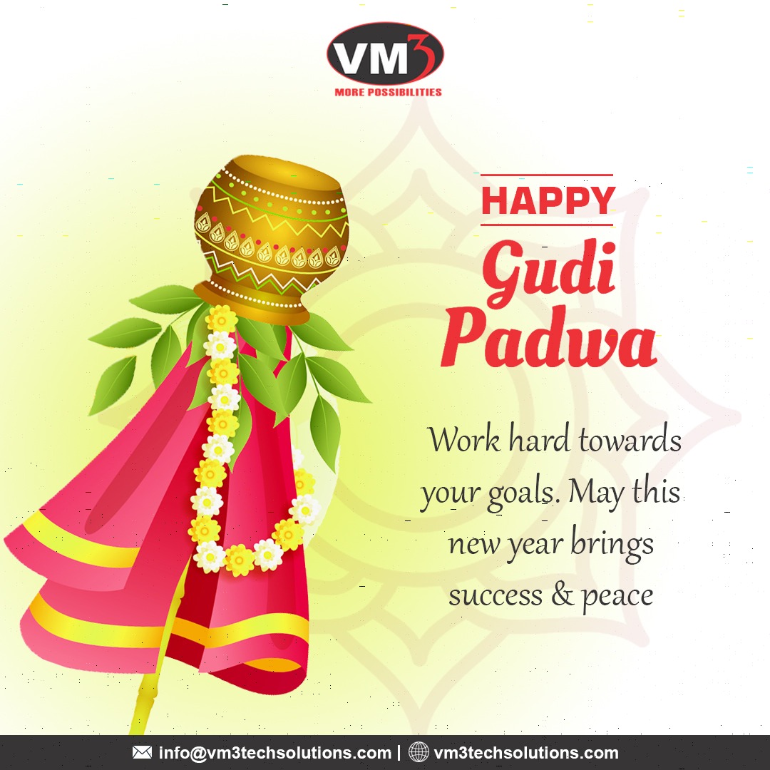 V3M_Technology's tweet photo. On this auspicious occasion of Gudi Padwa, May you be blessed with happiness, prosperity, and success. Happy Gudi Padwa!
#vm3techsolutions #marathinewyear #festival #success #tradition https://t.co/ksqdzc9ZDg