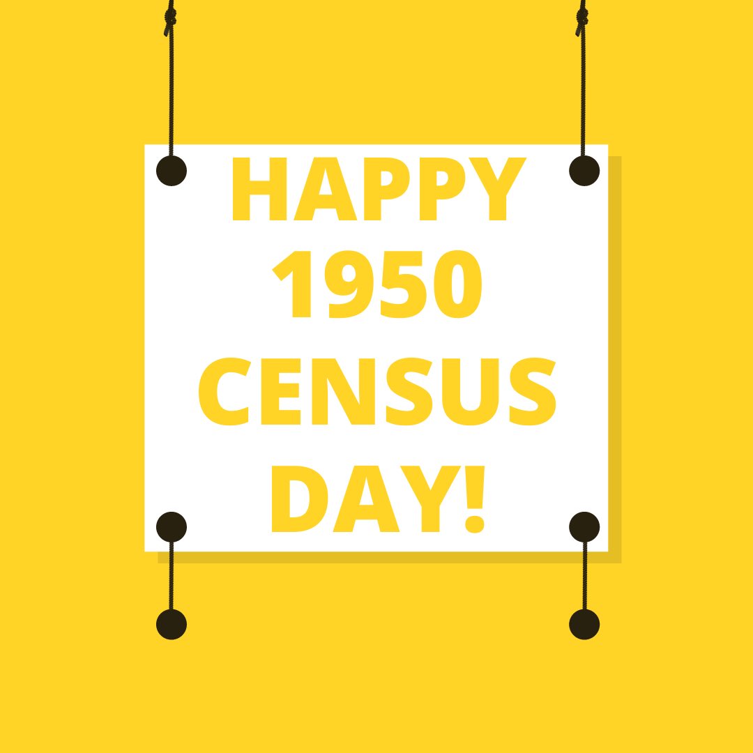 CoolGenealogy's tweet photo. It’s finally here!! Happy 1950 Census Day! 
•
•
Are you spending the day researching? Have you found anything exciting yet?
•
•
#genealogy #censusrecords #1950 #research #familyhistory https://t.co/hiTqSjg7u7