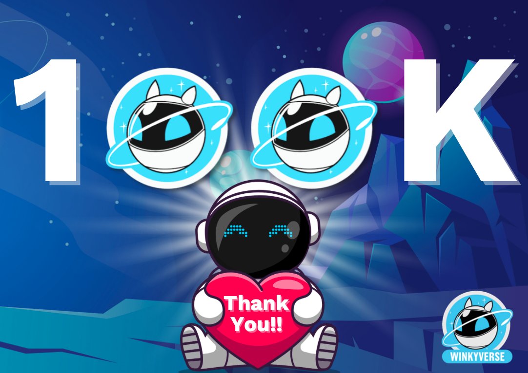TheWinkyverse_'s tweet photo. Hello Everyone !! 
You're live on WinkyNews with Gary &amp; Ben 🎙️
 What's up today?? 👇👇

We are 100,000 supporting the Winkyverse !! 😍🔥😍

Thank you for being so many in such a short time !! 
Let's build the first global educational Metaverse together !! 🤖🧑‍🏫🚀 https://t.co/Qc3sJL8oAf