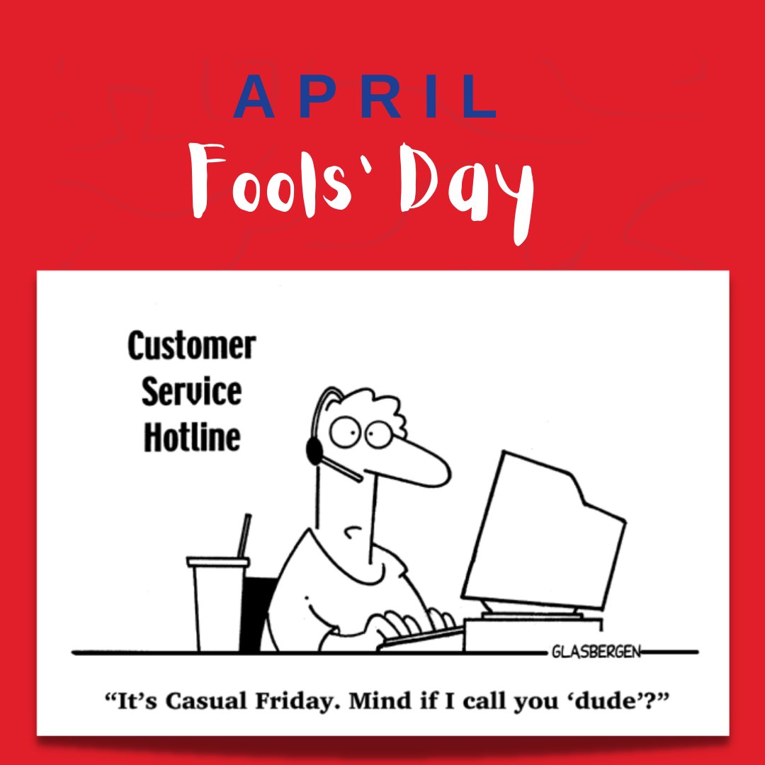 CSIA_Institute's tweet photo. Happy April Fool’s Friday! 😀 🤡
Cartoon by Randy Glasbergen
#aprilfoolsday #aprilfoolsjoke #customerservicejokes #casualfriday #customerservice #serviceexcellence #redefiningserviceexcellence https://t.co/KVuWu4iJdG